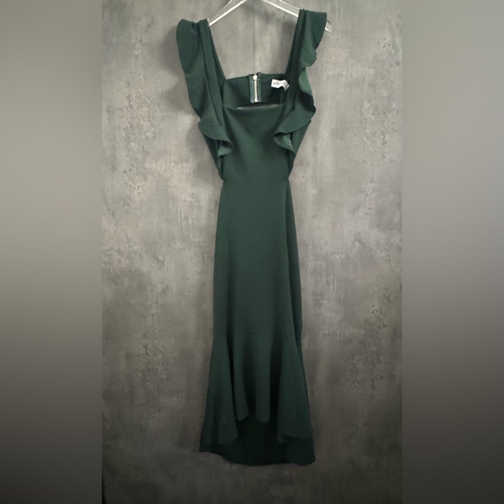 PETAL & PUP YVONNE HI LO MIDI DRESS - EMERALD S B3261 - Picture 6 of 8